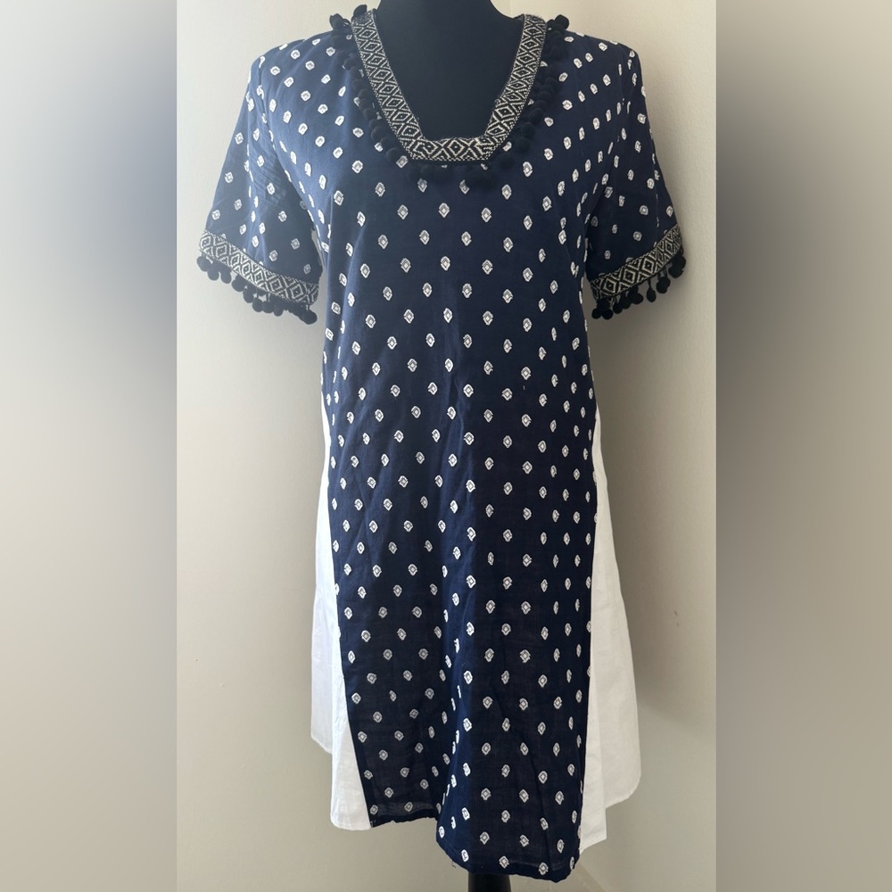 English Factory Navy and White Dress
